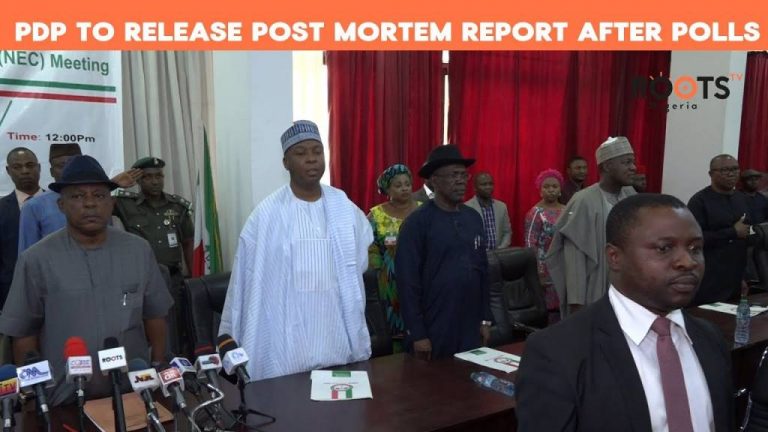 PDP To Release Post Mortem Report After Polls