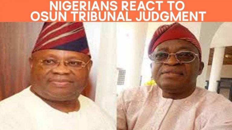 Nigerians react to Osun Tribunal Judgment in favour of PDP’s Adeleke