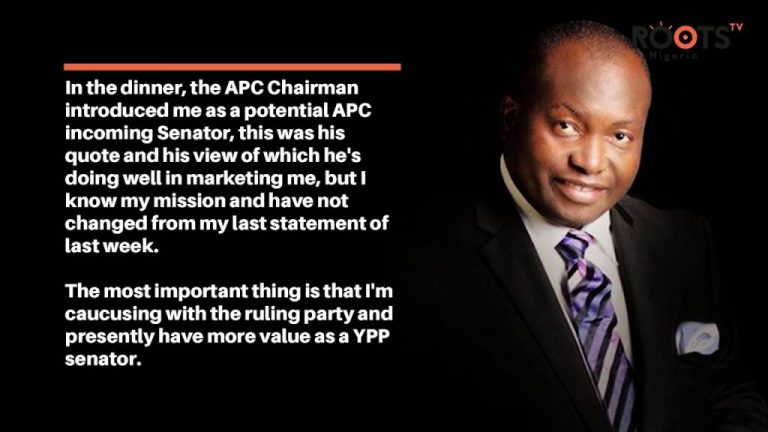 Ifeanyi Ubah Denies Dumping YPP for APC