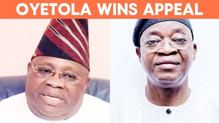 Oyetola Wins Appeal For Governorship