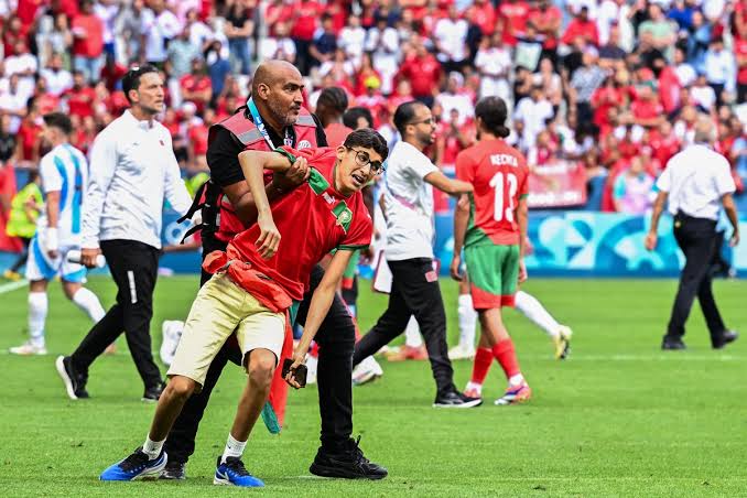 Olympics: Morocco fans storm pitch against Argentina